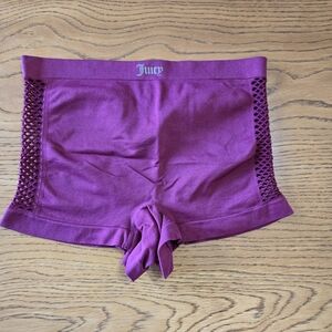 Juicy Couture Purple Seamless Boyshort Panties with Mesh Sides